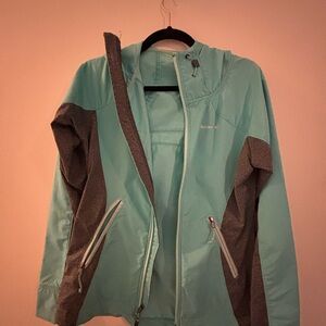 Avalanche Teal and Gray Women's Running/Rain Jacket